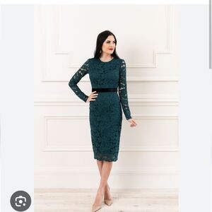 Rachel Parcell Green Lace Dress size XS